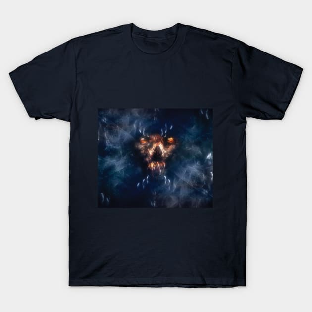 Creepy Wolf Skull T-Shirt by TheCreativeBros